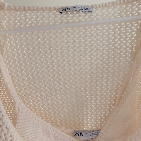 Zara Cream Knit Women Top - Picture 3 of 3
